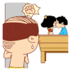 卡通 接吻 心碎 流泪
