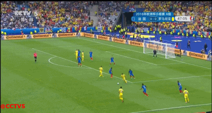 法国vs罗马尼亚 足球 欧洲杯 传球 射门