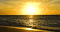 日出 太阳 海边 海浪