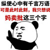 金管长 熊猫头 纵使心中 有千言万语 可是此时此刻 我只想说妈卖批 这三个字