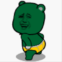 绿色 可爱 呆萌 搞笑 卖萌