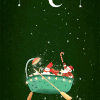 圣诞节 圣诞 圣诞老人 小船 Merry Christmas