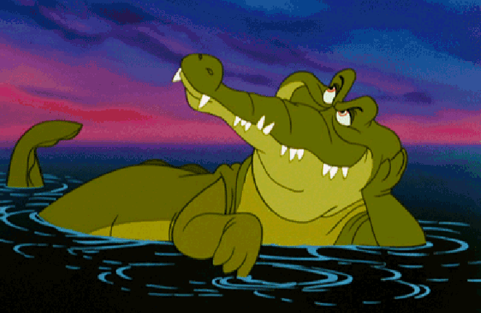 鳄鱼 悠闲 玩耍 划水