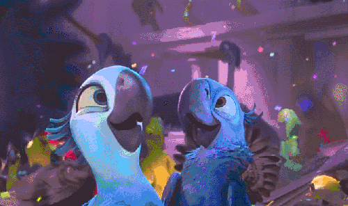 动物 动画 布鲁 撩 电影 萌 表情包 里约大冒险2 鹦鹉
