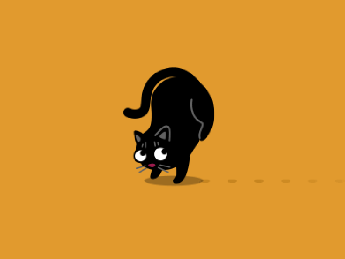 黑猫 可爱 倒立 行走
