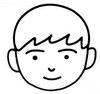 简笔画 笑容 小男孩 黑白色