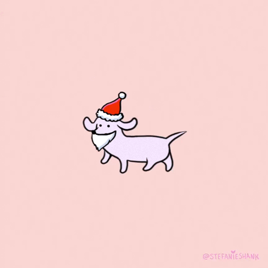 粉色 小狗 圣诞节 呜啦啦