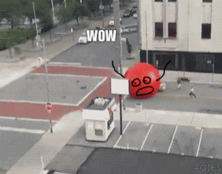 红气球 翻滚 搞笑