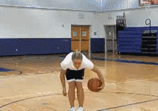运动 健身 篮球 胯下双球