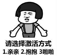 文字表情包 暴漫 请选择激活方式 亲亲抱抱啪啪 搞怪 逗 魔性