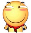 卡通 黄色 斜眼 微笑