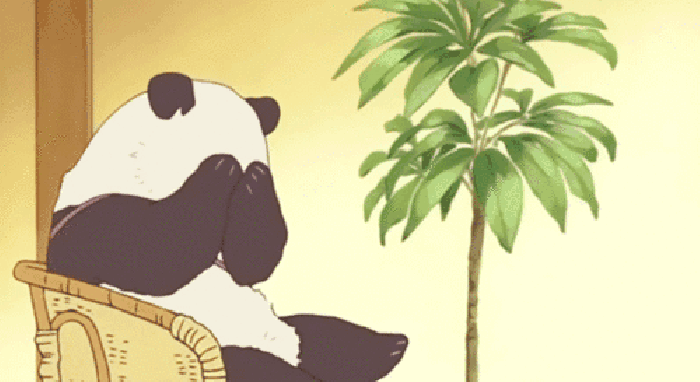 熊猫 捂脸 撒娇 搞笑
