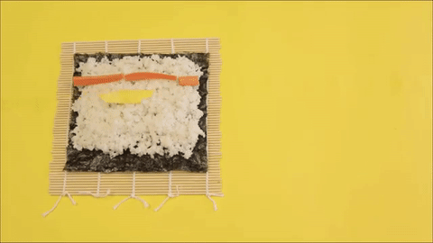 寿司 sushi food 紫菜包饭 惠方卷 切片 制作过程