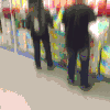 男子 背影 面具 吓一跳