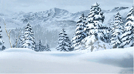 雪景 树挂 刮风 漂亮