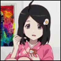 伪物语笑开心萌动漫二次元gif动图_动态图_表情包下载_soogif