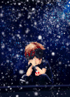 阿信 漫版 沉思 下雪 星空