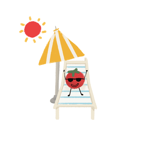 太阳椅 太阳伞 太阳 番茄