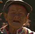 独龙族 少数民族 纹面 soogif soogif出品