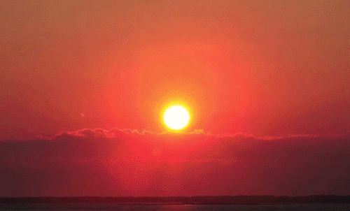 云彩 海边 太阳 日落