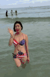 美女 性感 开心