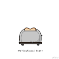 吐司 french toast 卡通 烤面包
