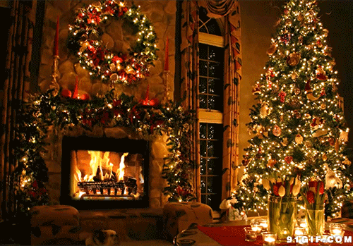 圣诞树 火苗 灯光 漂亮