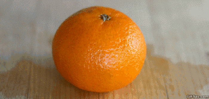 水果 橙子 切开 开吃