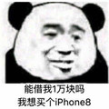 金馆长 熊猫 咧嘴 能借我一万块 我想买个iPhone 8