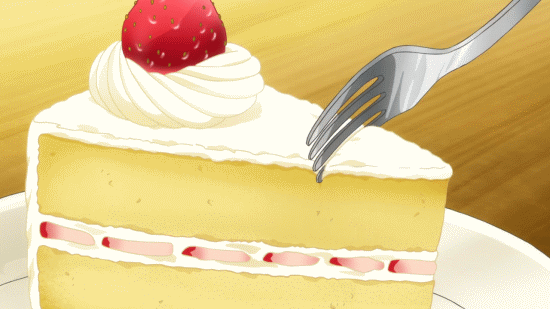 蛋糕 草莓 勺子 美食 甜品