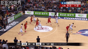 篮球 亚锦赛 中国 韩国 跳投 周琦 篮板 激烈对抗 汗流浃背 英气逼人 劲爆体育