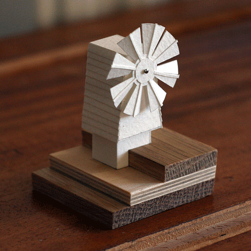 建筑 模型 设计 纸 旋转 风车