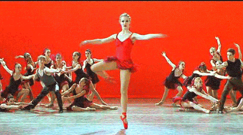 芭蕾舞,  中心舞台, 舞蹈, 红色