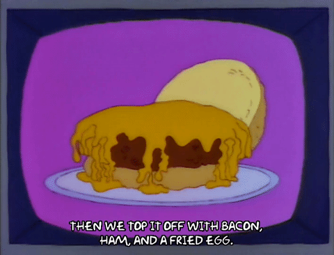 培根 动画 荷包蛋 奶酪 大汉堡