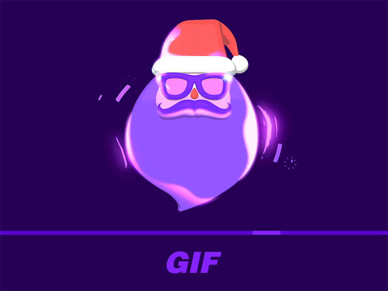 紫色背景 圣诞老人 摇滚 墨镜