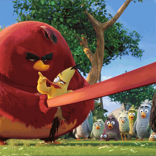 愤怒的小鸟 Angry Birds movie 发射 子弹 高速 掉毛 穿越 缝隙 走你