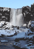 瀑布 自然 风景 流水 冰川