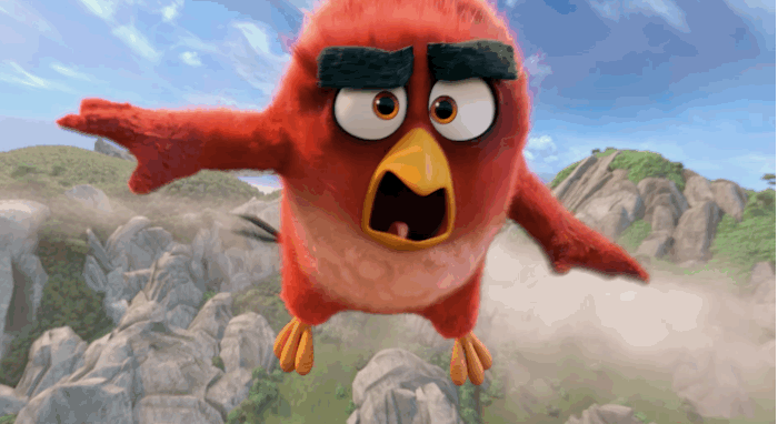 愤怒的小鸟 Angry Birds movie 炮弹 上天 高速 气流 毛茸茸