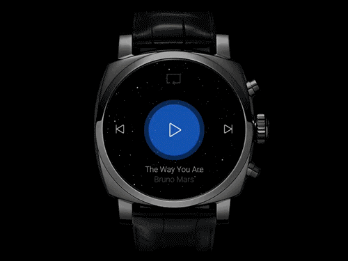 智能手表 动态效果 蓝色 表芯 暂停 设计 特效