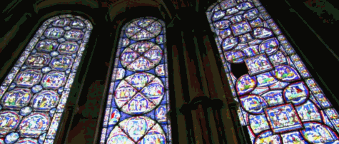 西方建筑 哥特式建筑 教堂 花窗玻璃