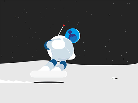 红旗 行动 滑行 月球 装备齐全 动效 宇航员