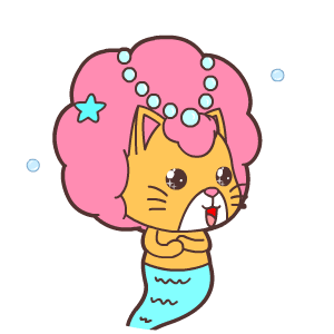 美人鱼   游泳   猫咪  气泡  可爱