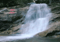 流动 瀑布 山水 风景