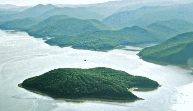 牡丹江 纪录片 绿 航拍中国 镜泊湖 黑龙江 湖中岛