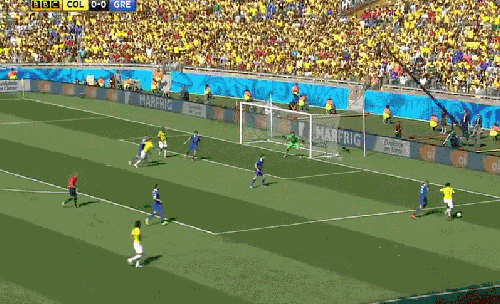 哥伦比亚 巴西世界杯 希腊 破门 足球 阿尔梅罗
