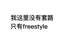 没有套路只有freestyle 白色背景 纯文字 斗图