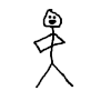 小人 循环 呆萌 线条 简笔画 stick figure