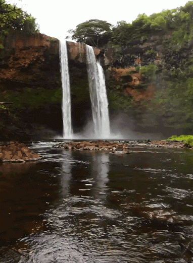 瀑布 流水 清凉 自然 风景