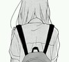 少女 背影 书包 可爱