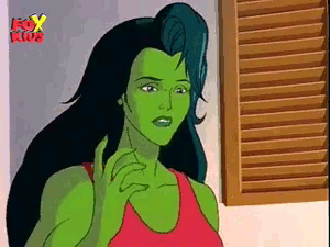 打哈欠 困  动画 美女